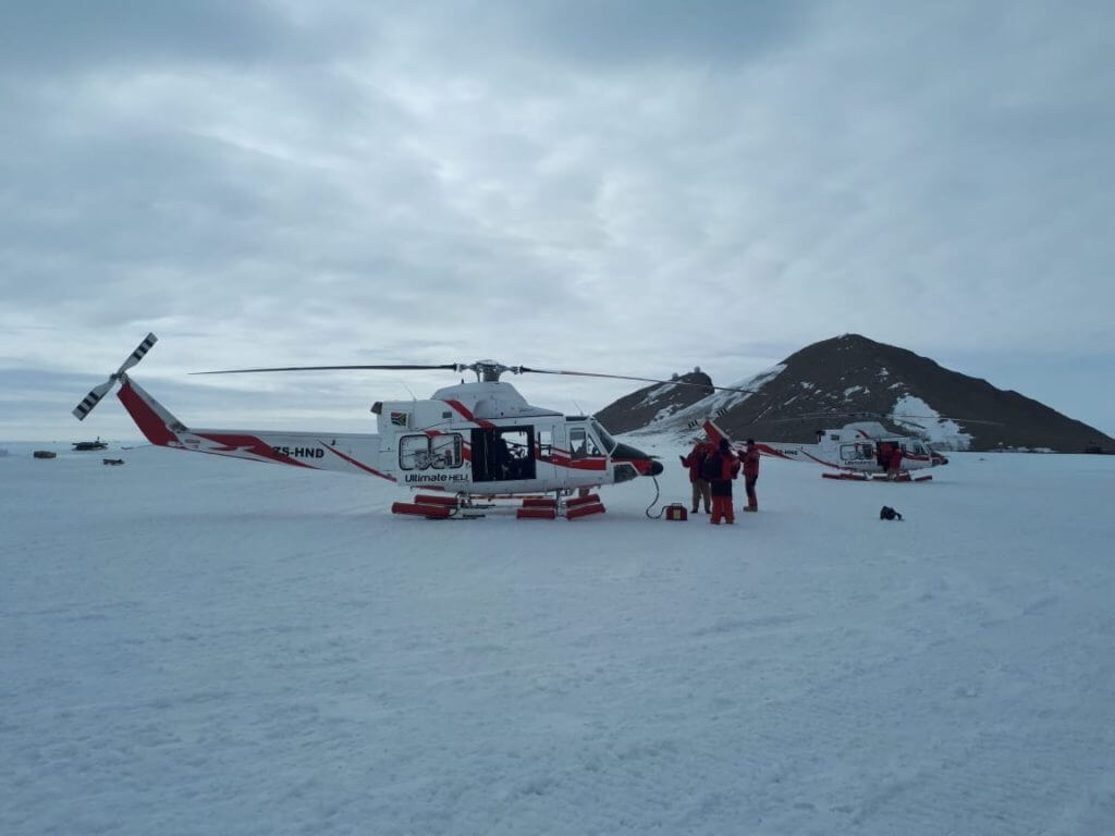 Ultimate Heli's aircraft departed Cape Town on two different ice breakers in December 2018 and January 2019. Ultimate Heli Photo