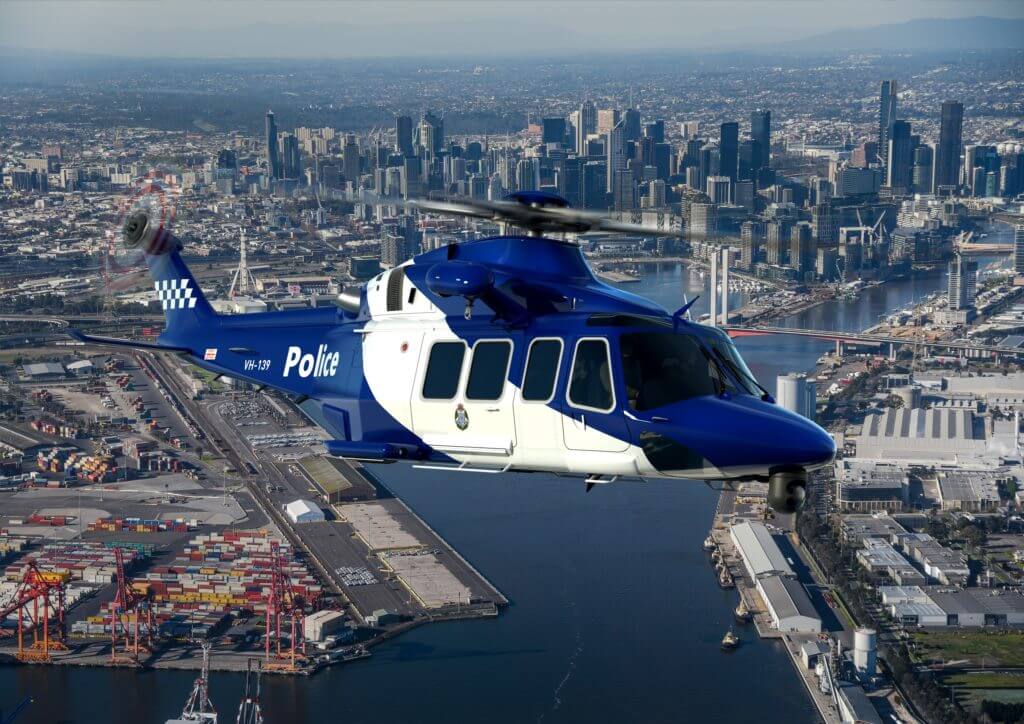 The AW139s will be delivered to Victoria Police Air Wing in late 2019 and will enter service in 2020 following dedicated mission customization. Leonardo Photo