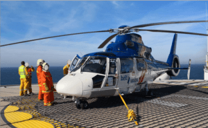 Heli-Union has provided two medium helicopters to support Total E&P's exploration campaign through crew transfers and medevac services. Heli-Union Photo