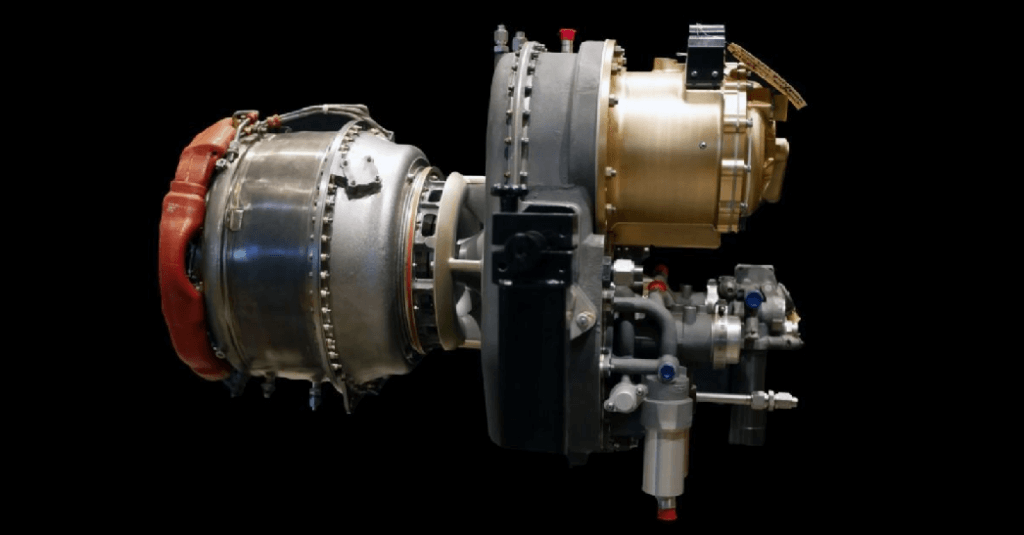 Honeywell's hybrid-electric system combines the company's HTS900 engine with two high-powered generators to create a safe, reliable propulsion solution enabling next-generation aircraft. Honeywell Photo