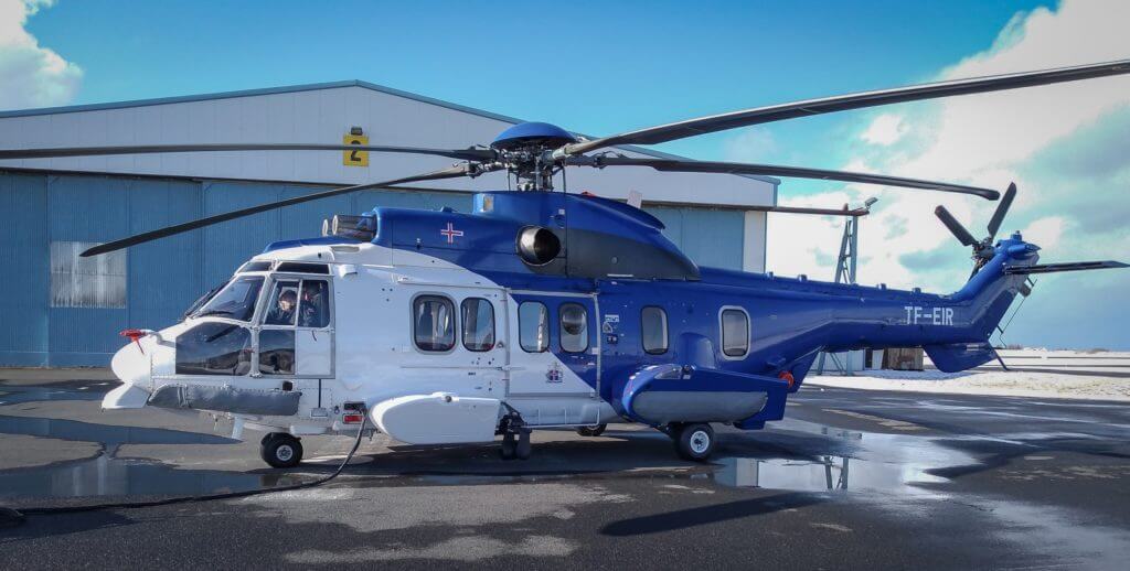 Pictured is one of the Icelandic Coast Guard's new H225s.