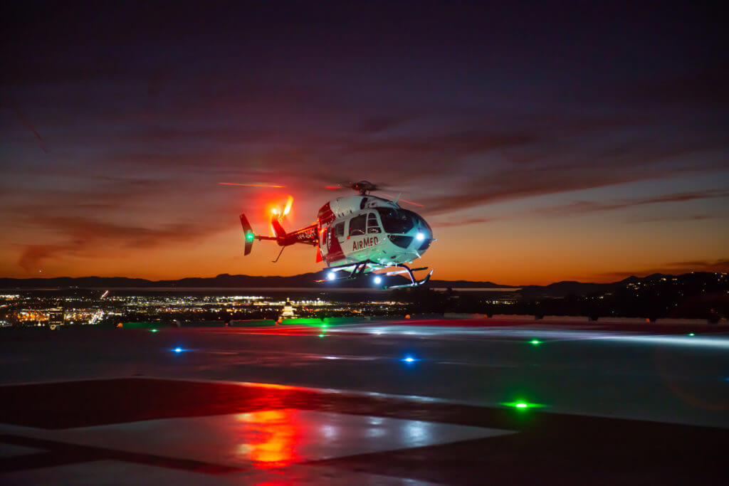 AirMed, in partnership with Metro Aviation, operates eight helicopters and two airplanes from seven bases in Utah and Wyoming.