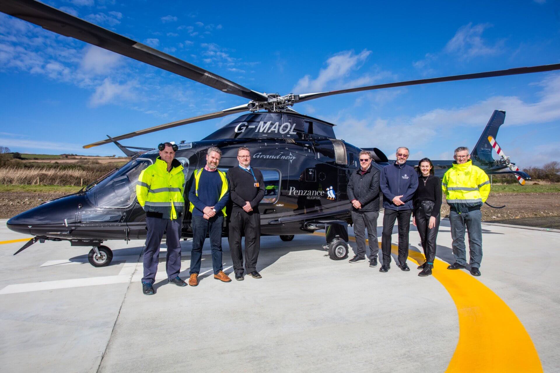 The inaugural flight departed from the new Penzance Heliport at 8 a.m. March 17, 2020, before touching down at St Mary's just 15 minutes later. Greg Caygill Photo