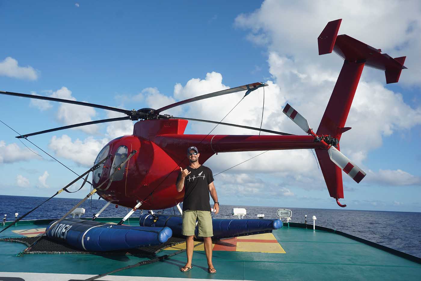 By the end of his time on the boat, Hayes was flying up to 90 hours a month. Matthew Hayes Photo
